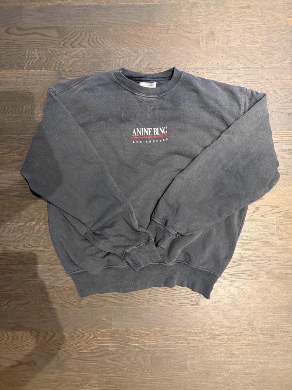 Anine Bing Black Los Angeles Logo Sweatshirt